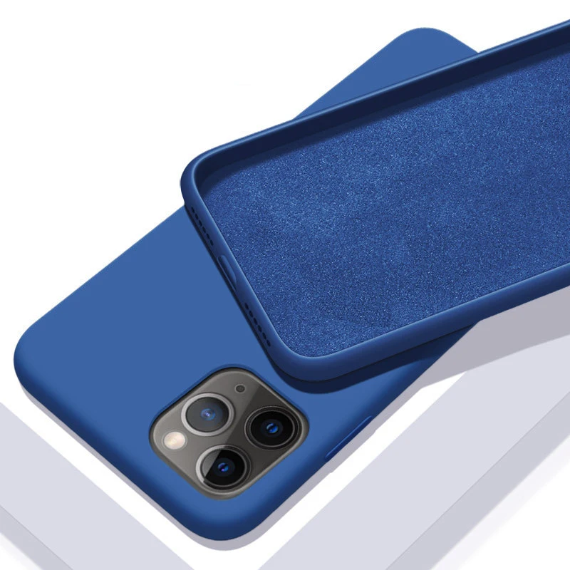 Solid Color Soft Silicone Case for iPhone