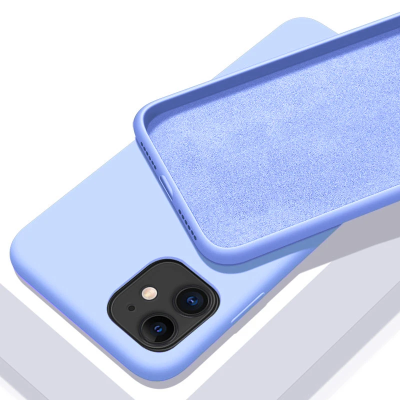 Solid Color Soft Silicone Case for iPhone