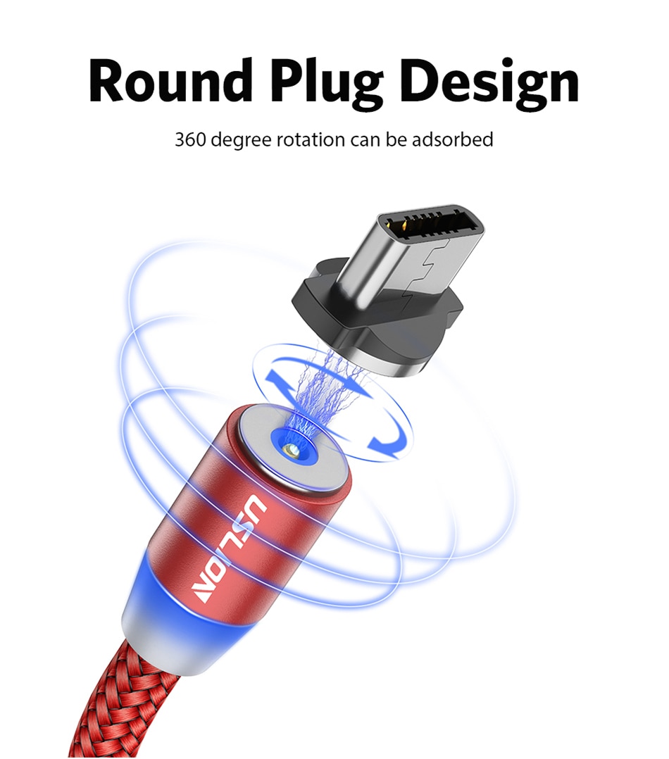 Magnetic USB Fast Charging Micro / Type C Cable