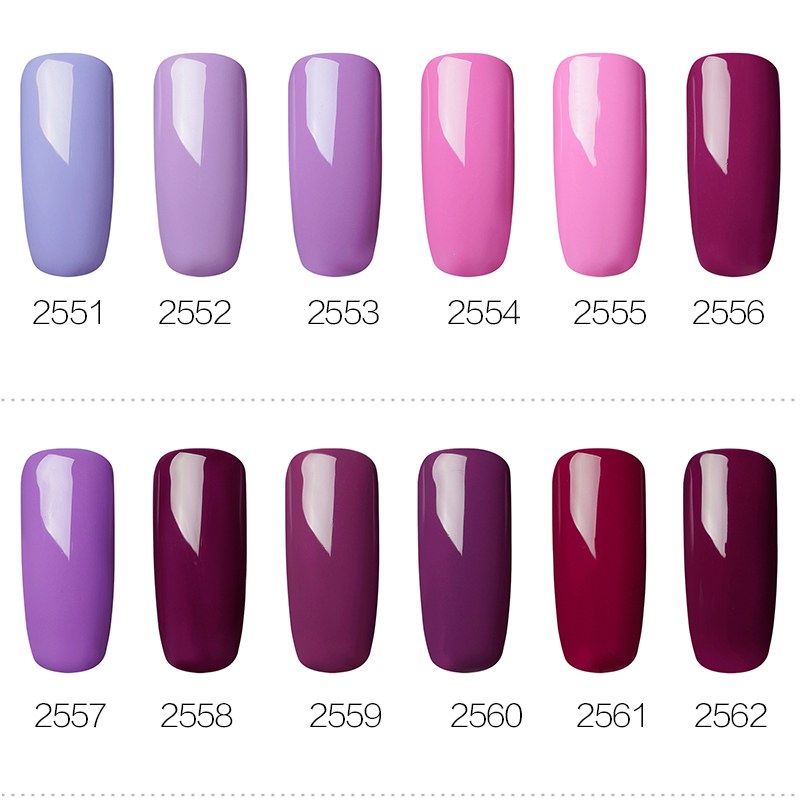 Gel Nail Polish Purple Color Series 7 ml