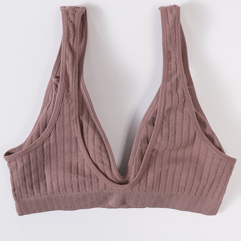 Women's Ribbed Fabric Seamless Bra