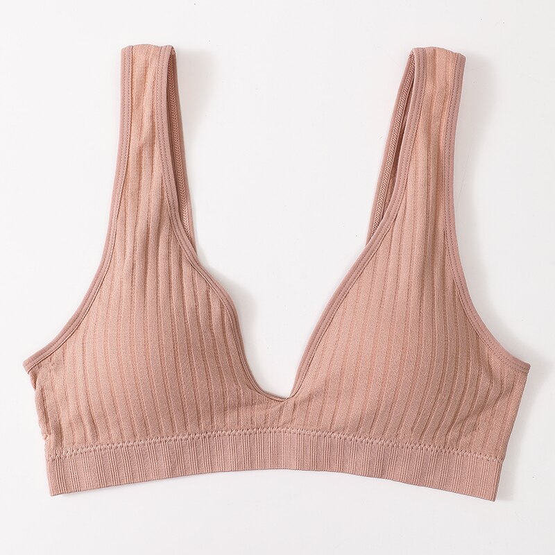 Women's Ribbed Fabric Seamless Bra