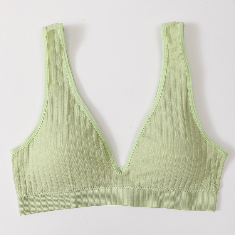 Women's Ribbed Fabric Seamless Bra