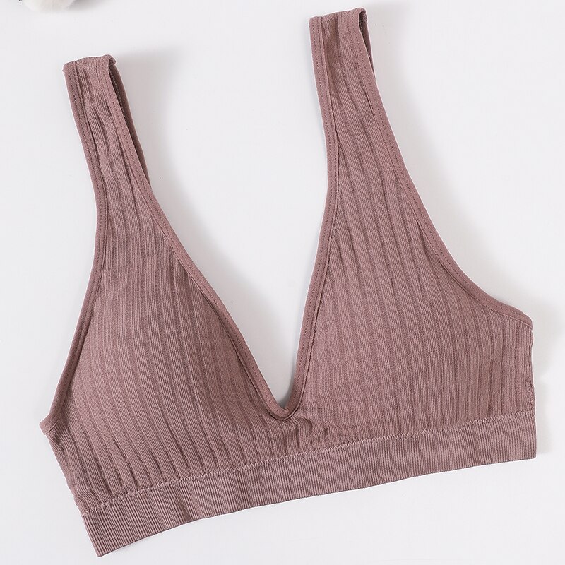 Women's Ribbed Fabric Seamless Bra