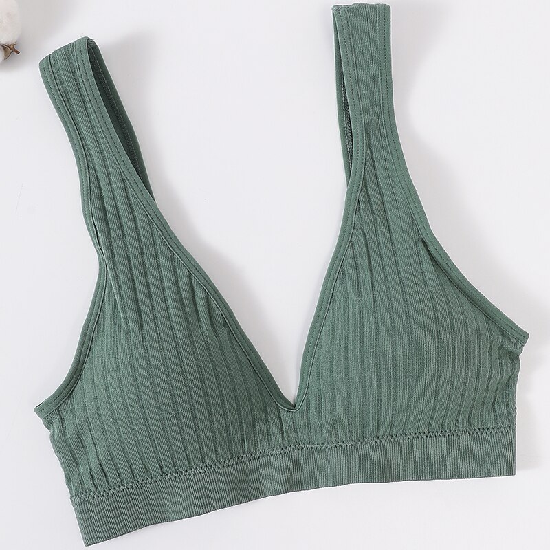 Women's Ribbed Fabric Seamless Bra