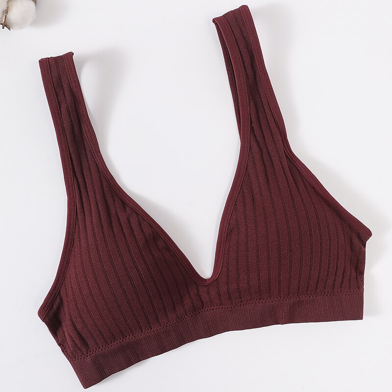 Women's Ribbed Fabric Seamless Bra