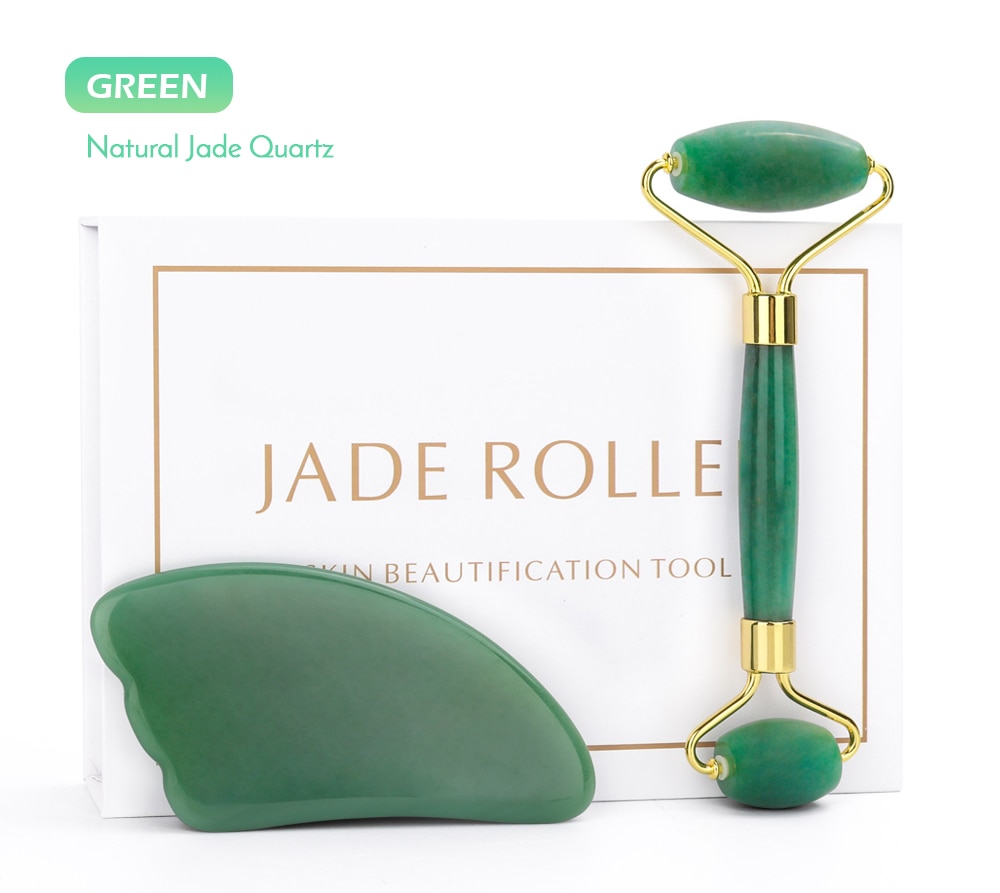 Rose Quartz Jade Face Massage Roller