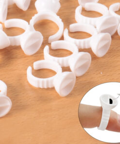 Disposable Eyelash Extension Glue Rings 50 / 100 Pcs Set