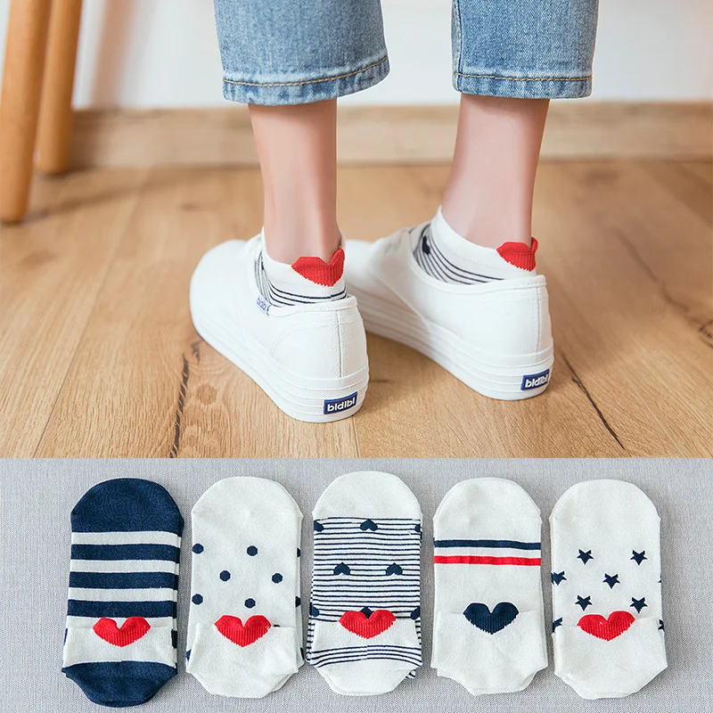 Women's Cute Style Socks 5 Pairs Set