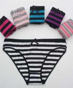 Women's Striped Cotton Panties Set