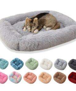 Dogs Long Plush Solid Bed
