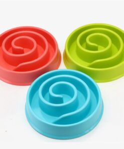 Pet's Feeding Spiral Shaped Food Bowl