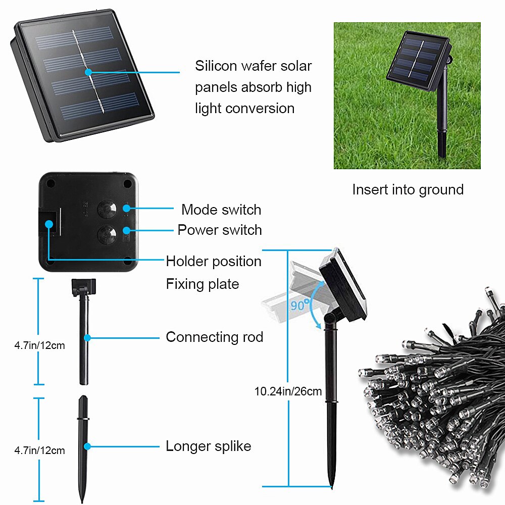 Outdoor Waterproof 100 LED Solar String Light