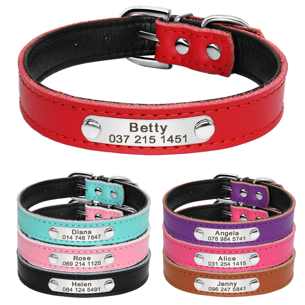 Pet Personalized Leather Collar