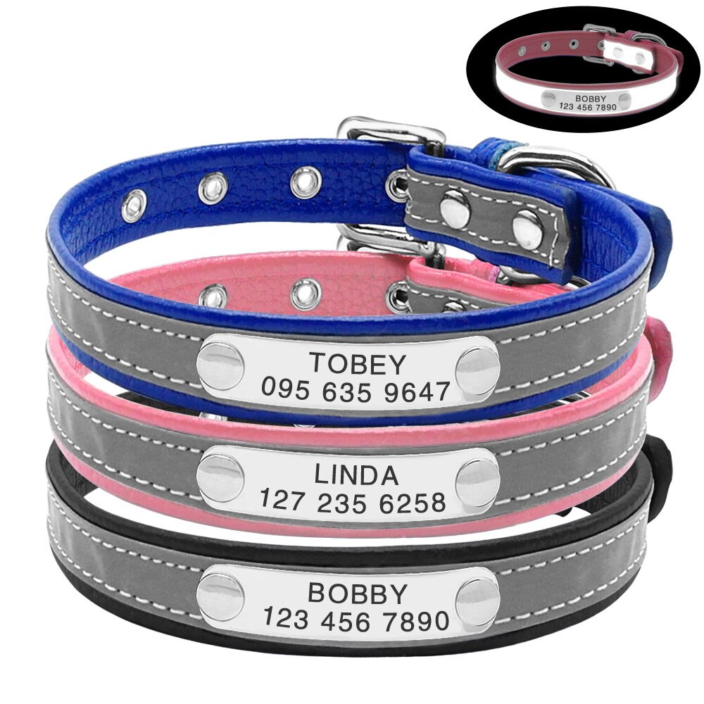 Pet Personalized Leather Collar