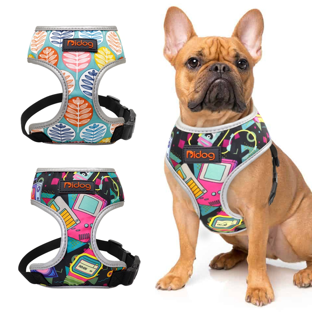 Dog's Colorful Print Harness