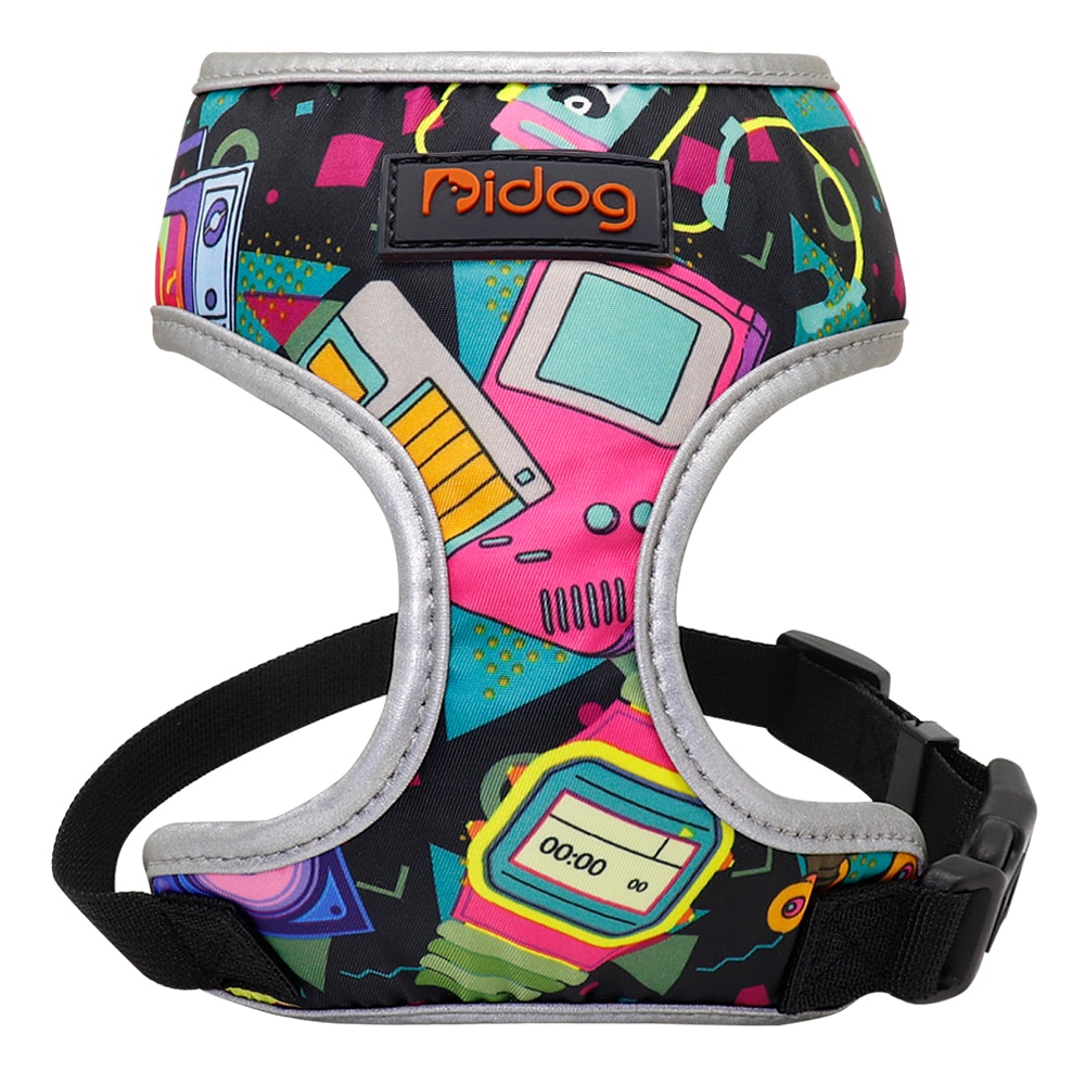 Dog's Colorful Print Harness