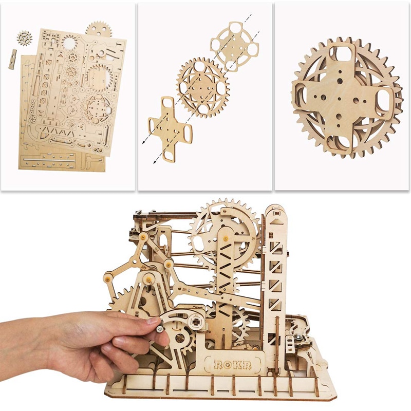 DIY Waterwheel Wooden Model Puzzle