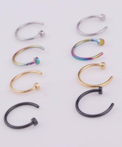 Punk Stainless Steel Nose Ring