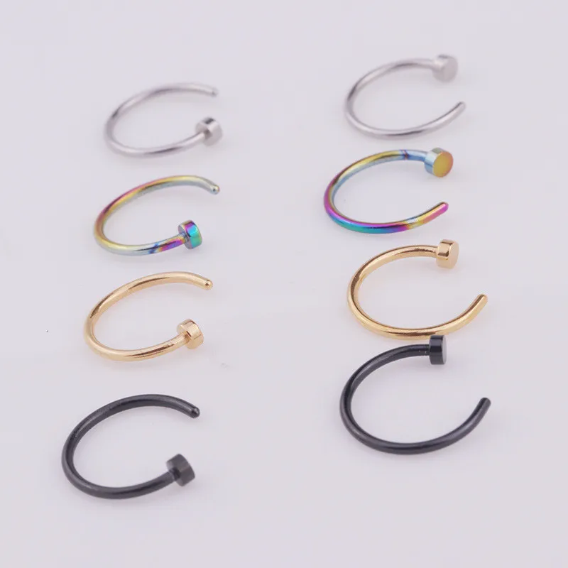 Punk Stainless Steel Nose Ring