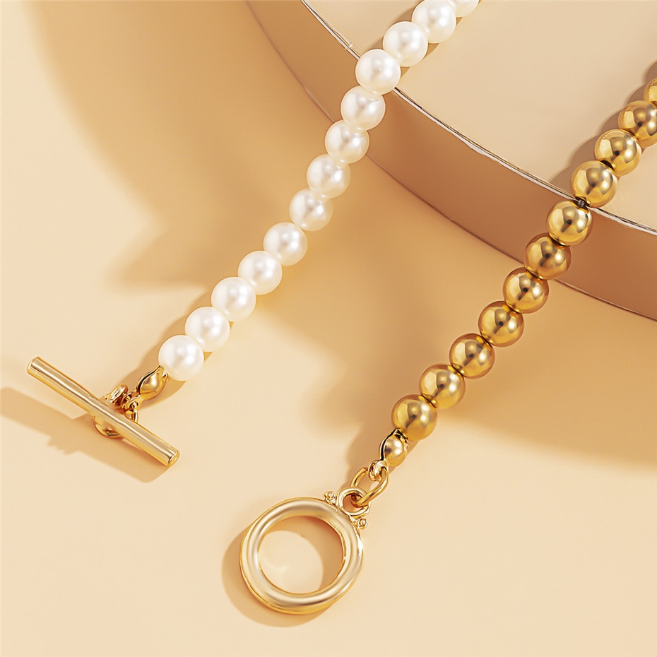 Women's Baroque Pearl Chain Necklace