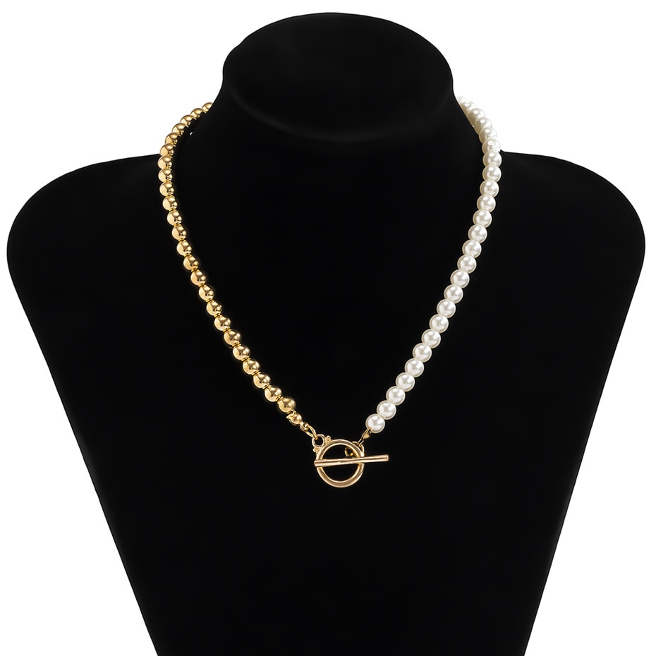 Women's Baroque Pearl Chain Necklace