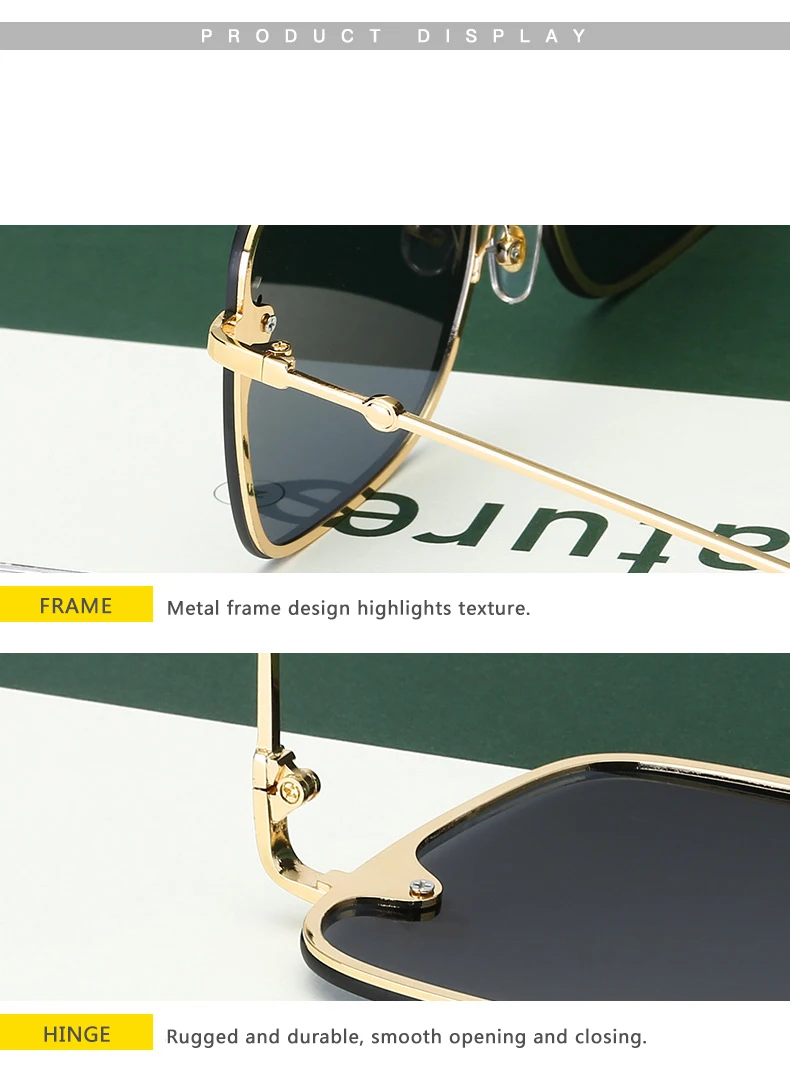 Oversized Rimless Square Shaped Sunglasses