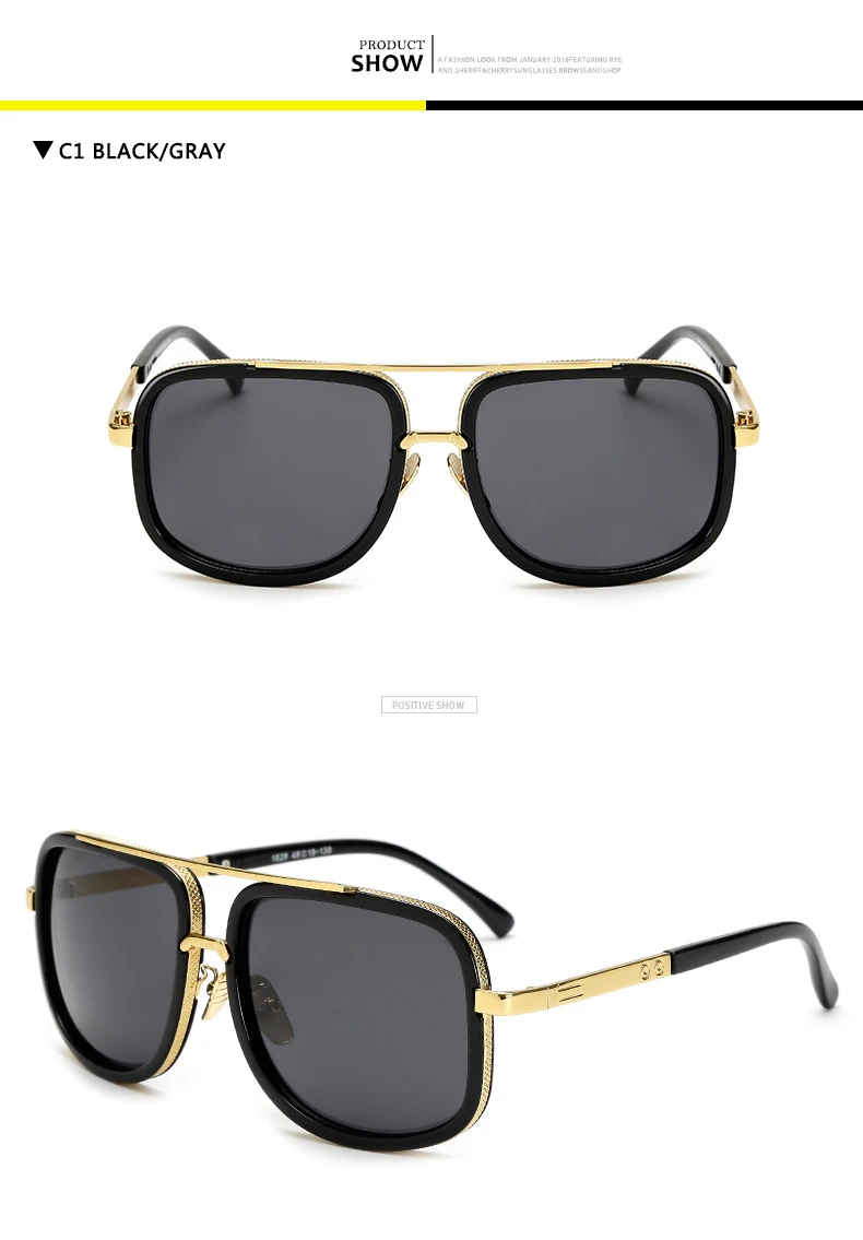 Men's Alloy Retro Sunglasses